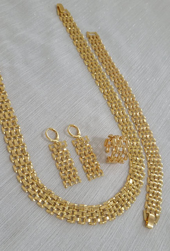 سرویس رولکس | زنجیرهای چندلایه براق گردنبند پهن زنجیری